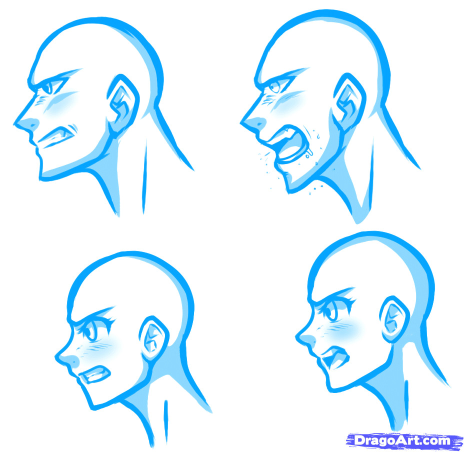 Drawing Angry Eyes How to Draw Angry Faces Anime Angry Face Step 1 Drawing People