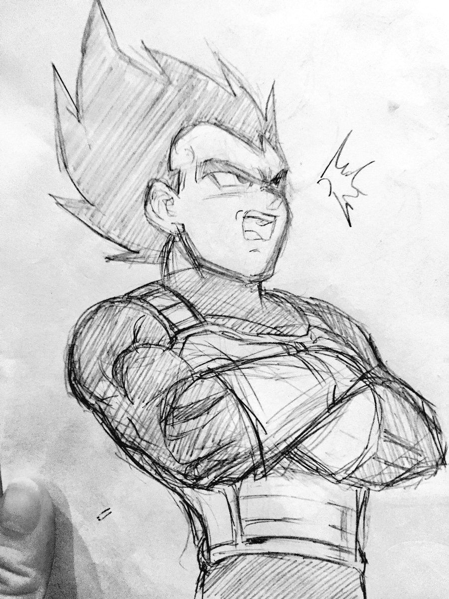 Drawing Anime 3d Vegeta Sketch Visit now for 3d Dragon Ball Z Compression Shirts