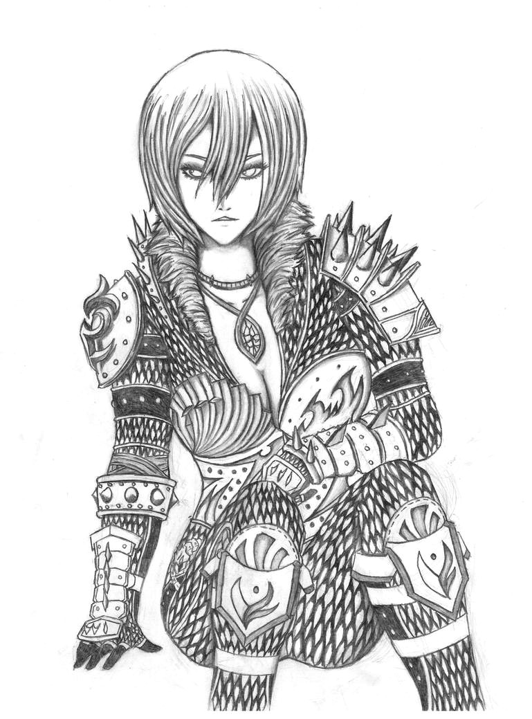 Drawing Anime Armor Girl In Armor by Hmonger95 On Deviantart