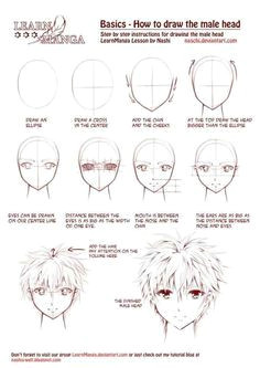 Drawing Anime Basics How to Draw Anime Faces Boy Drawing Tutorials References In 2019