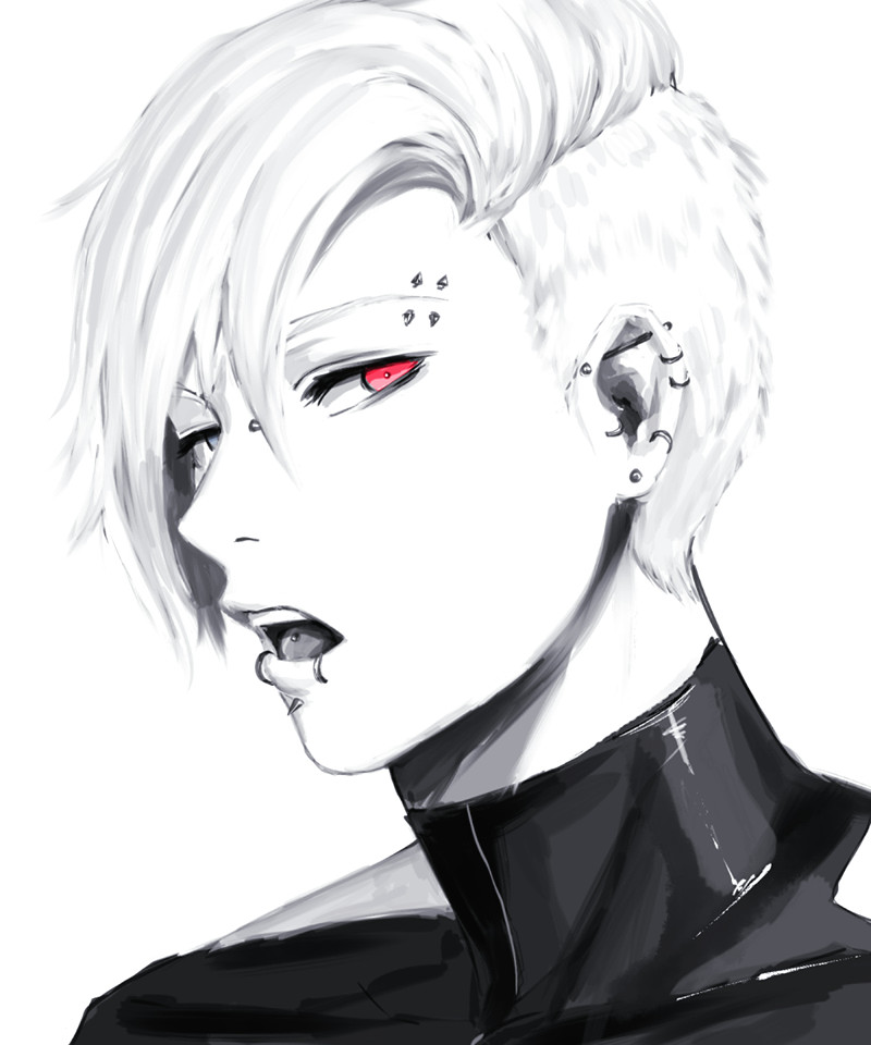 Drawing Anime Boy Eyes Punk Kaneki Ken tokyo Ghoul Kanekiken tokyoghoul Punkedit