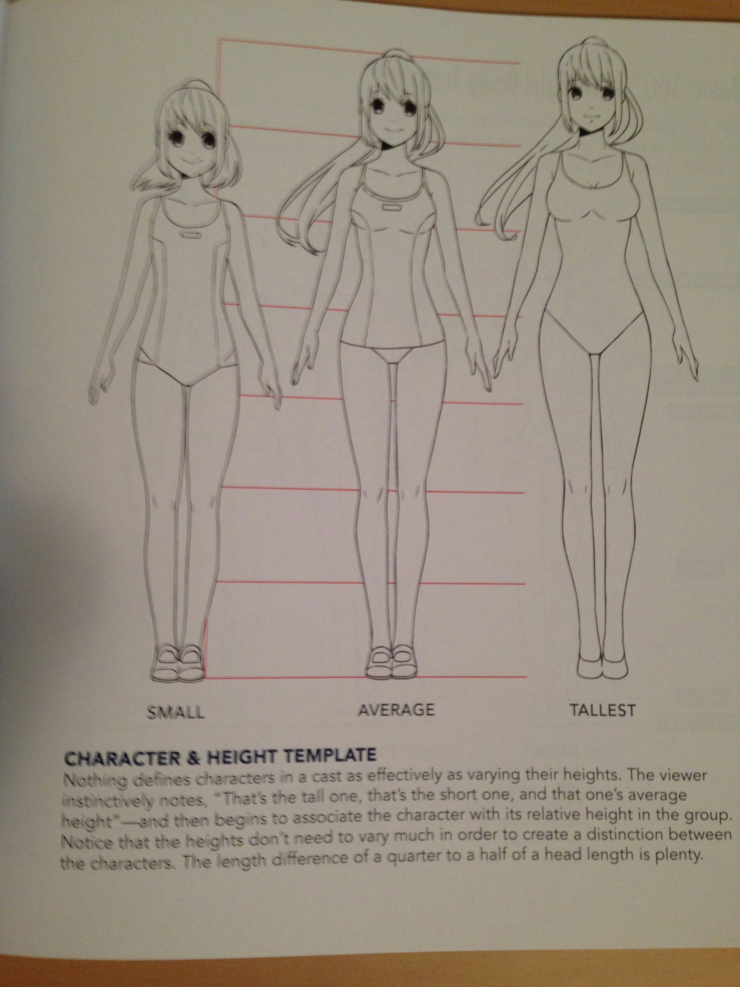 Drawing Anime Characters Guide Character and Height Template the Master Guide to Drawing Manga by