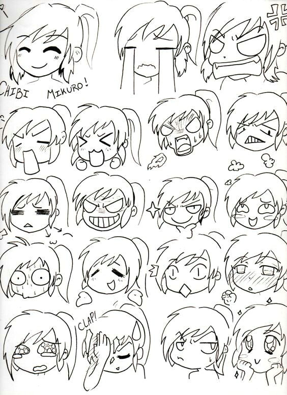 Drawing Anime Expressions Pin by Kaitlynn Mejia On Love Drawings Chibi Manga Drawing