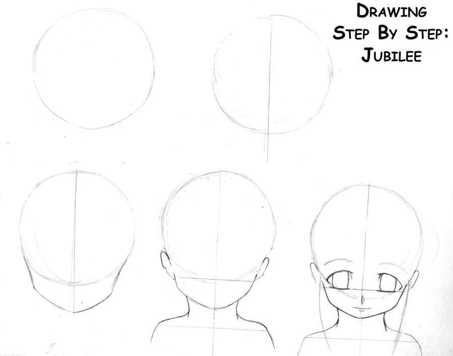 Drawing Anime Face Step by Step Anime Step by Step Drawing Head Drawing Anime Steps Page 1 by