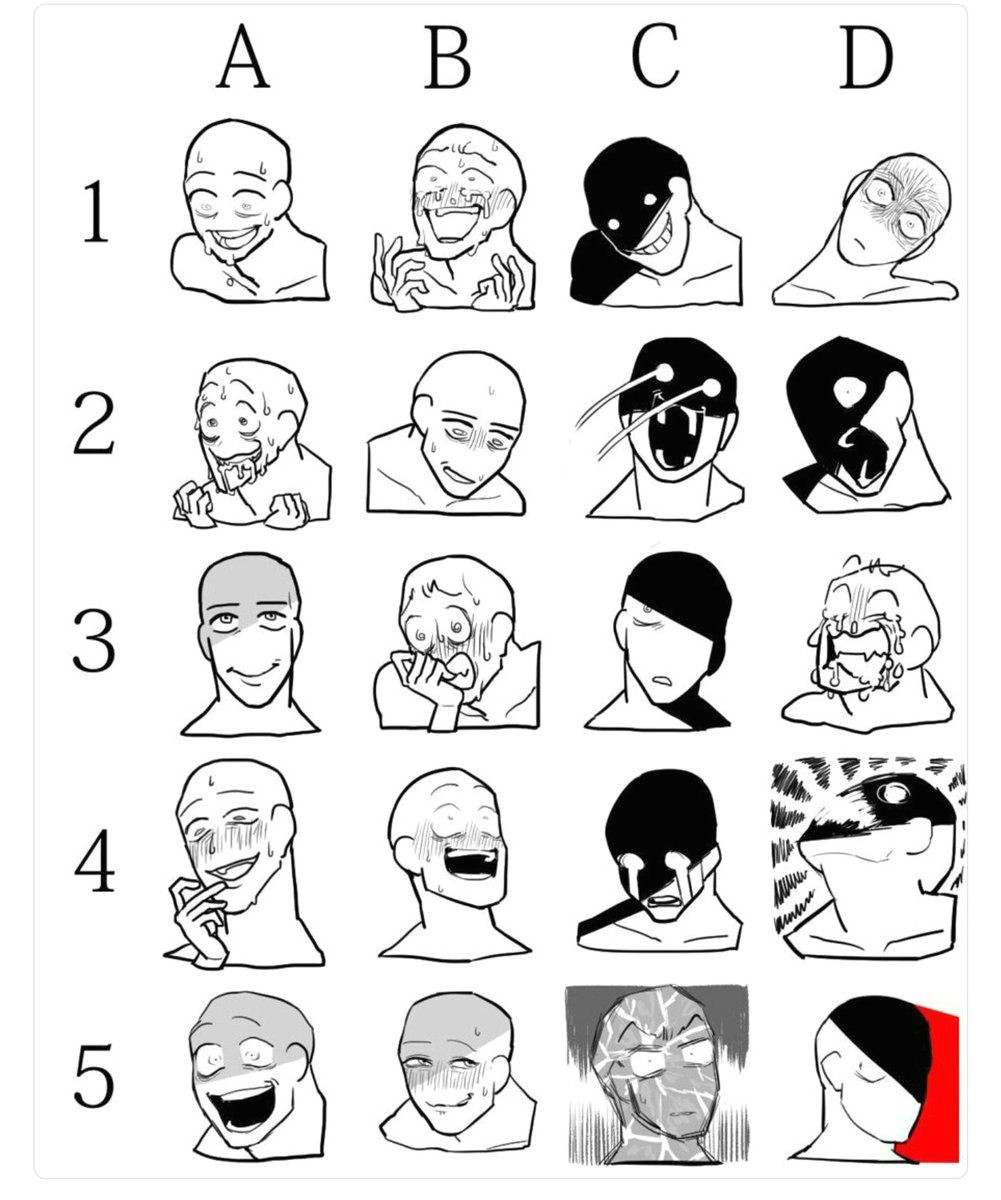 Drawing Anime Facial Expressions D A I I I E E I I I E E E A D On In 2018 Kla Pinterest