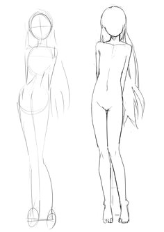 Drawing Anime Girl Tutorial Anime Bases Anime Base Standing Guideline Drawing Help