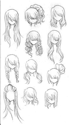 Drawing Anime Hair Step by Step Draw Realistic Hair Drawing Art Drawings How to Draw Hair