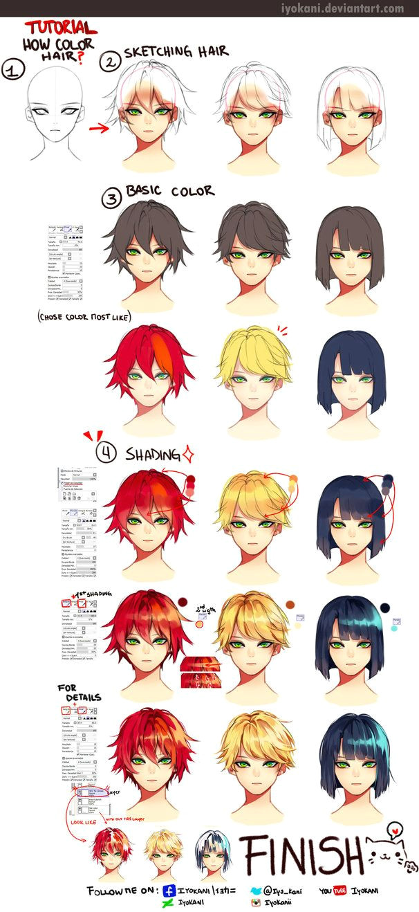 Drawing Anime Hair Step by Step Tutorial Hair Shading by Iyokani On Deviantart Draw Drawings