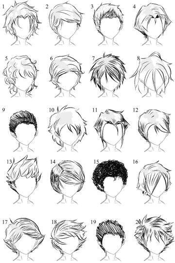 Drawing Anime Hair Tutorial Hairstyles Boy Man Text How to Draw Manga Anime Ken29147