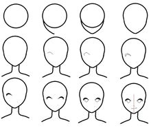 Drawing Anime Heads for Beginners 61 Best How to Draw Anime Faces Images Drawings How to Draw Anime