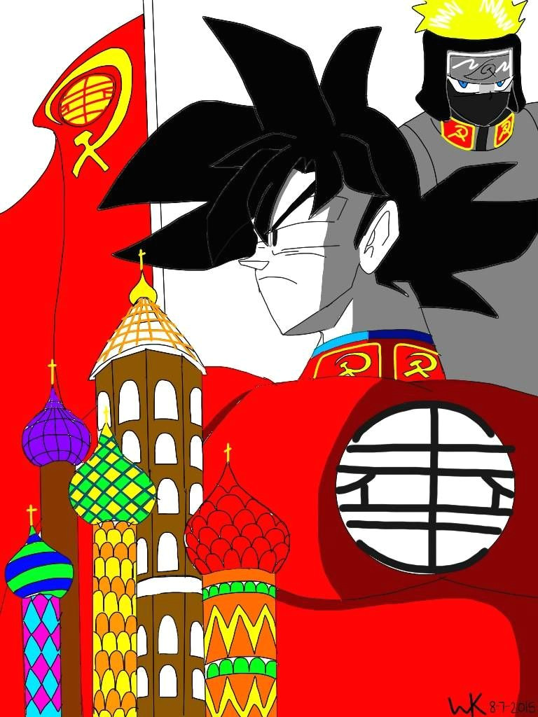 Drawing Anime I Pad Anime Dragon Ball Multiverse Russian Goku and Russian Naruto My