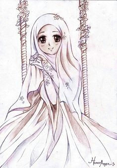 Drawing Anime In islam 69 Best Anime islamic Images Muslim Girls Hijab Drawing islam Muslim