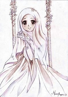 Drawing Anime islam 69 Best Anime islamic Images Muslim Girls Hijab Drawing islam Muslim