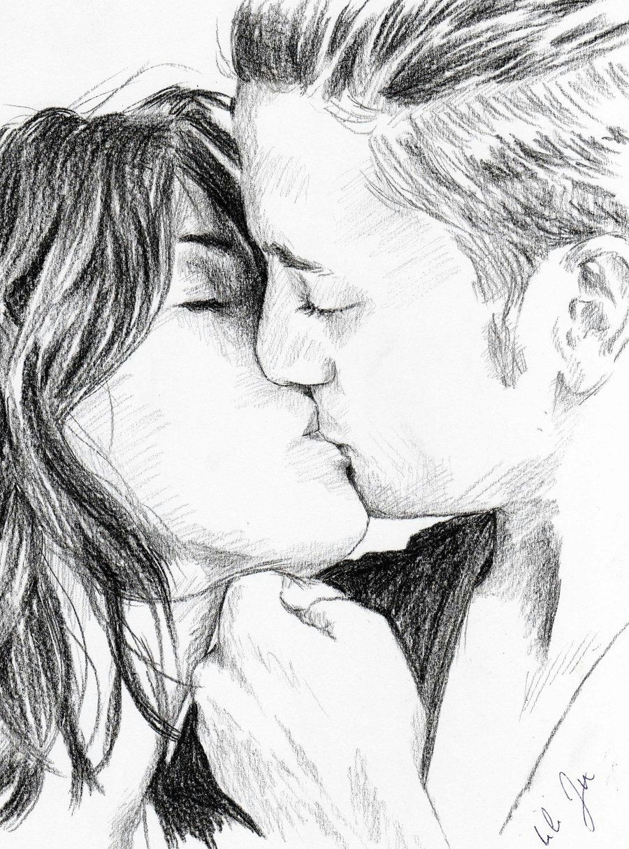 Drawing Anime Kiss Sketch First Kiss Pencil Drawing Art Photography Pinterest