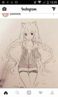 Drawing Anime Lady Kawaiiiii Anime Girl Drawing Sketch In 2019 Pinterest Drawings