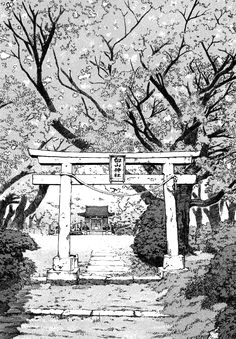 Drawing Anime Landscapes 183 Best Background Manga Images Paisajes Sketches Urban Sketching