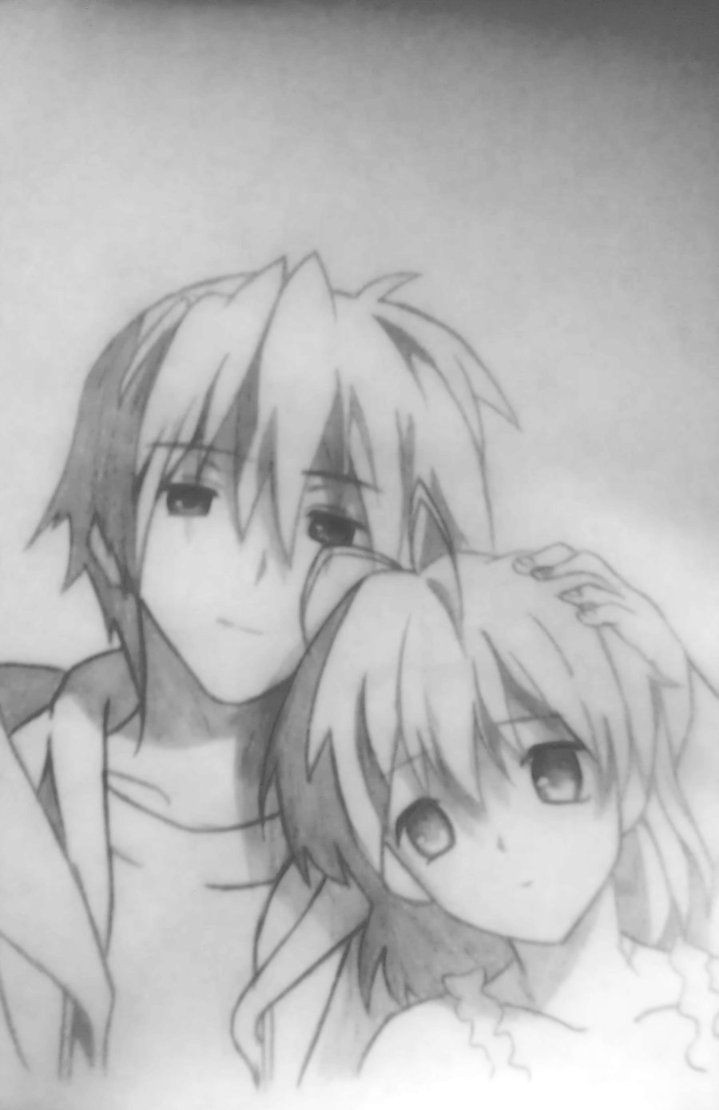 Drawing Anime Love Sad Clannad tomoya and Nagisa Clannad Clannad Anime Clannad