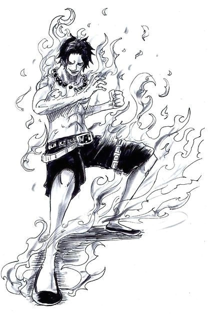 Drawing Anime Luffy Firefist Ace Mnpii One Piece Manga Anime