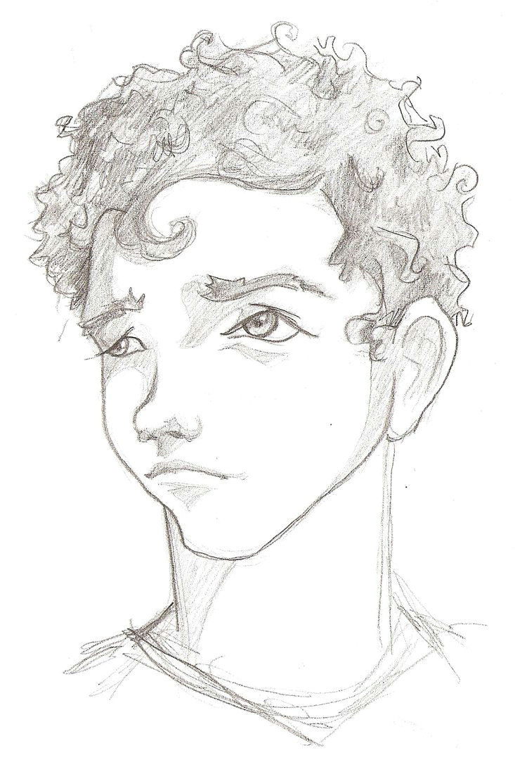 Drawing Anime Male Head Curly Head Boy by Madizr Deviantart Com On Deviantart Drawing In