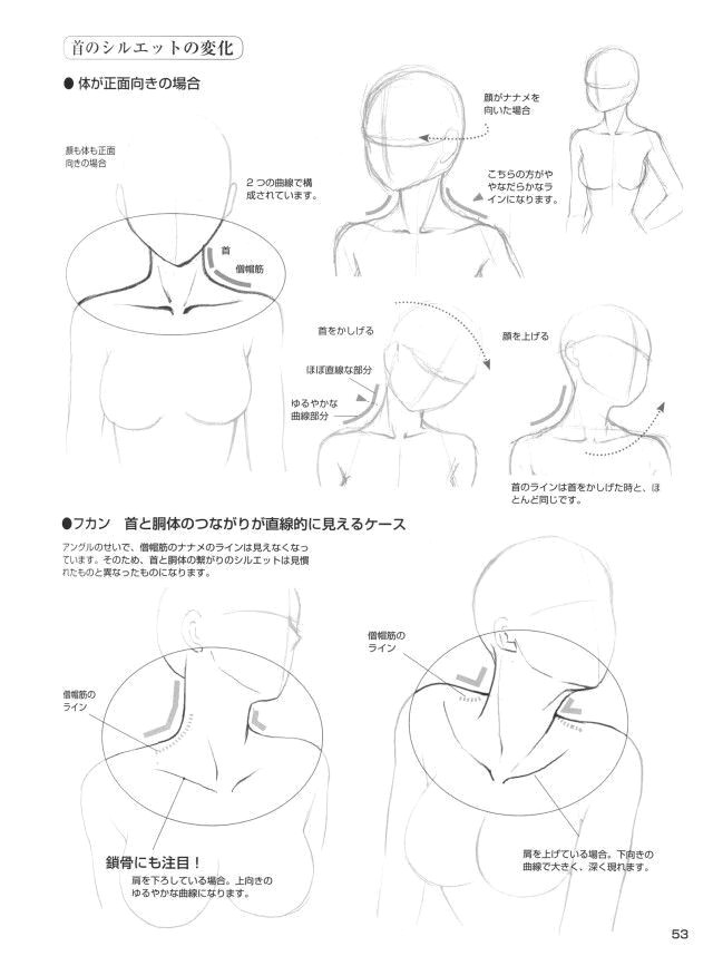 Drawing Anime Necks Shoulders Tutorial and Movement Human Body Tutorials Pinterest