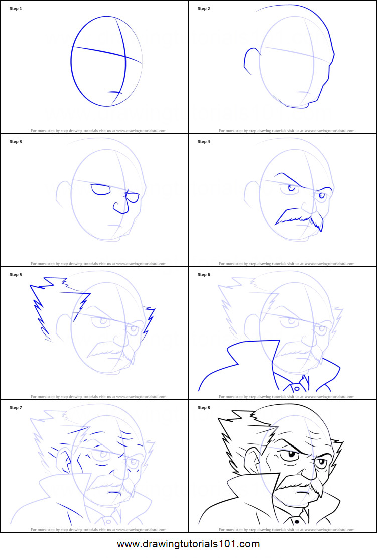 Drawing Anime Nose and Mouth How to Draw Makarov Dreyar From Fairy Tail Printable Step by Step