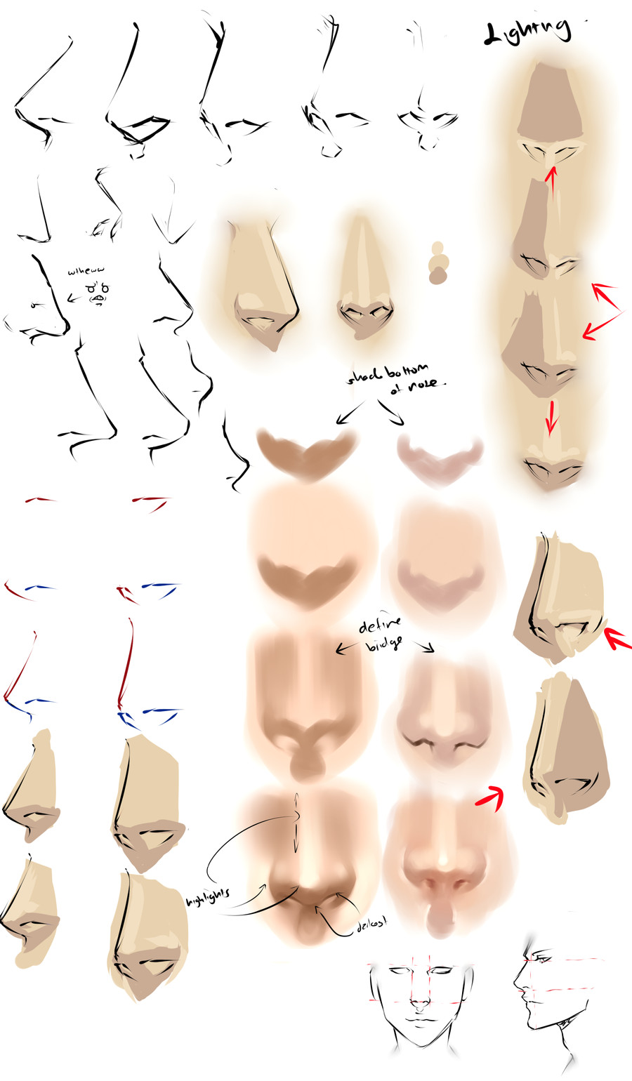 Drawing Anime Noses Front View Drawing Anime Noses by Moni158 Deviantart Com Art Drawing