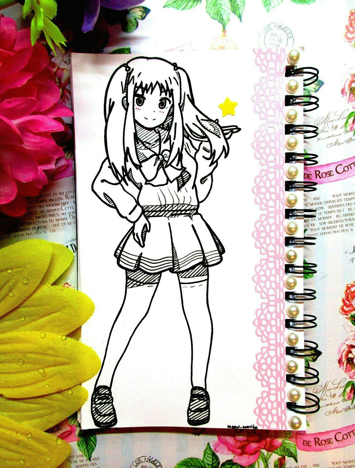 Drawing Anime On Laptop Drawing Anime Cute Creative Notebook Sketchbook Pinterest