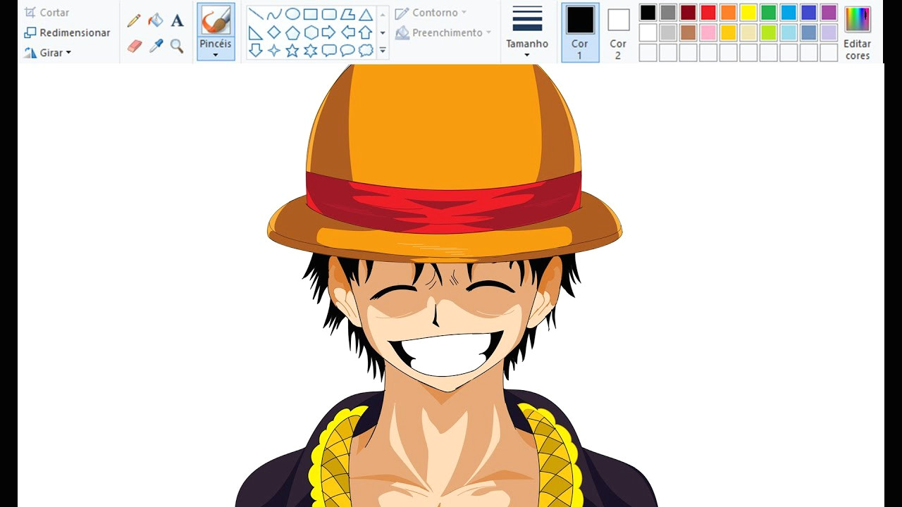 Drawing Anime On Paint.net Desenhando Anime No Paint Monkey D Luffy One Piece Speedpaint