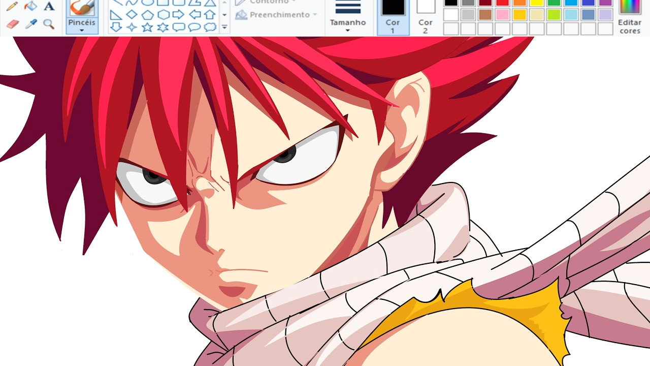 Drawing Anime On Paint.net Desenhando Anime No Paint Natsu Dragneel Fairy Tail Speedpaint