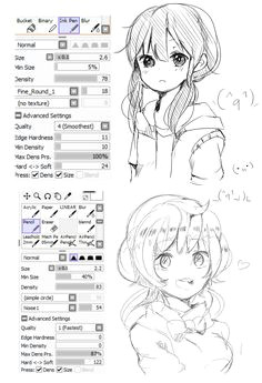 Drawing Anime On Paint tool Sai 81 Best Paint tool Sai Brush Settings Images Painting tools