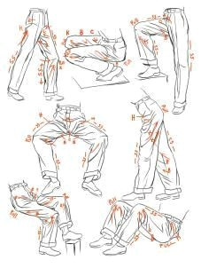 Drawing Anime Pants 110 Best Character Clothes Trousers Images Drawing Clothes