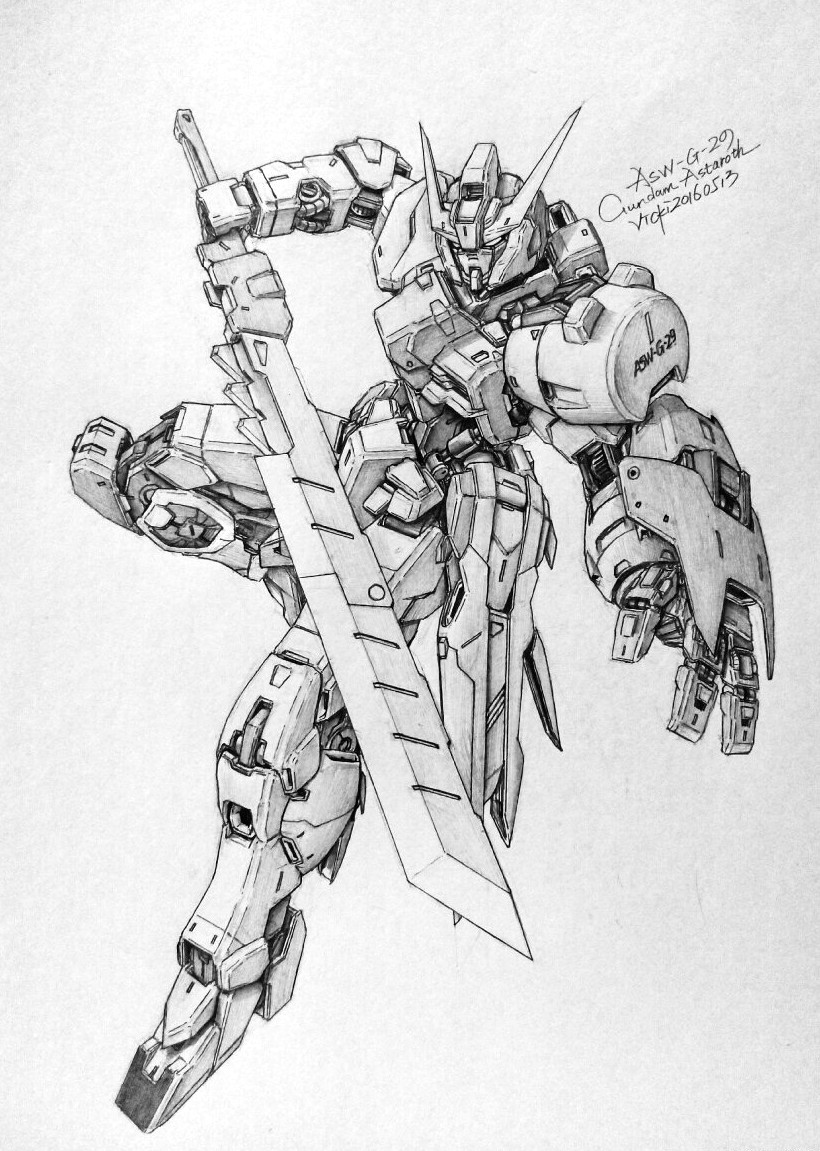 Drawing Anime Robot Awesome Gundam Sketches by Vickidrawing View More at Her Website