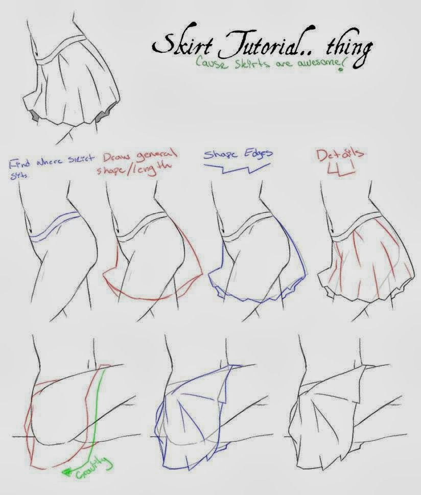 Drawing Anime Skirts Retalhos Draw Project Drawing Anime Pinte