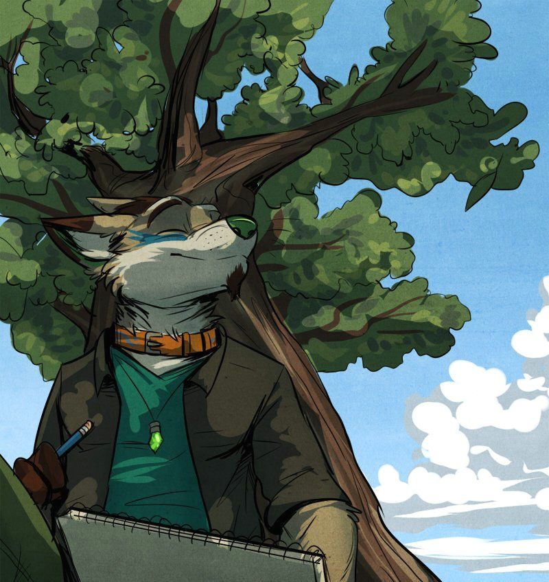 Drawing Anime Trees Ottertem Pictures Furry Art Art Drawings