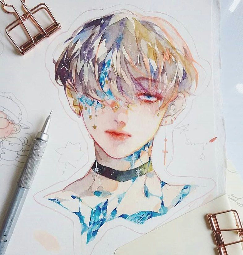 Drawing Anime Watercolor Artist Yion Yi A Pinterest Art Drawings and Art Drawings
