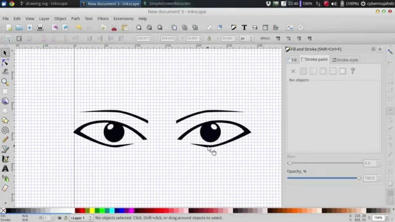Drawing Anime with Inkscape Draw Simple Manga Eyes In Inkscape Inkscape Videos Pinterest