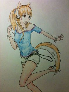 Drawing Anime Wolf Girl 94 Best Anime Werewolf Girls Images Anime Art Drawings Manga Anime