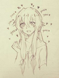 Drawing Anime Yuno 322 Best the Future Diary Images Drawings Mirai Nikki Future