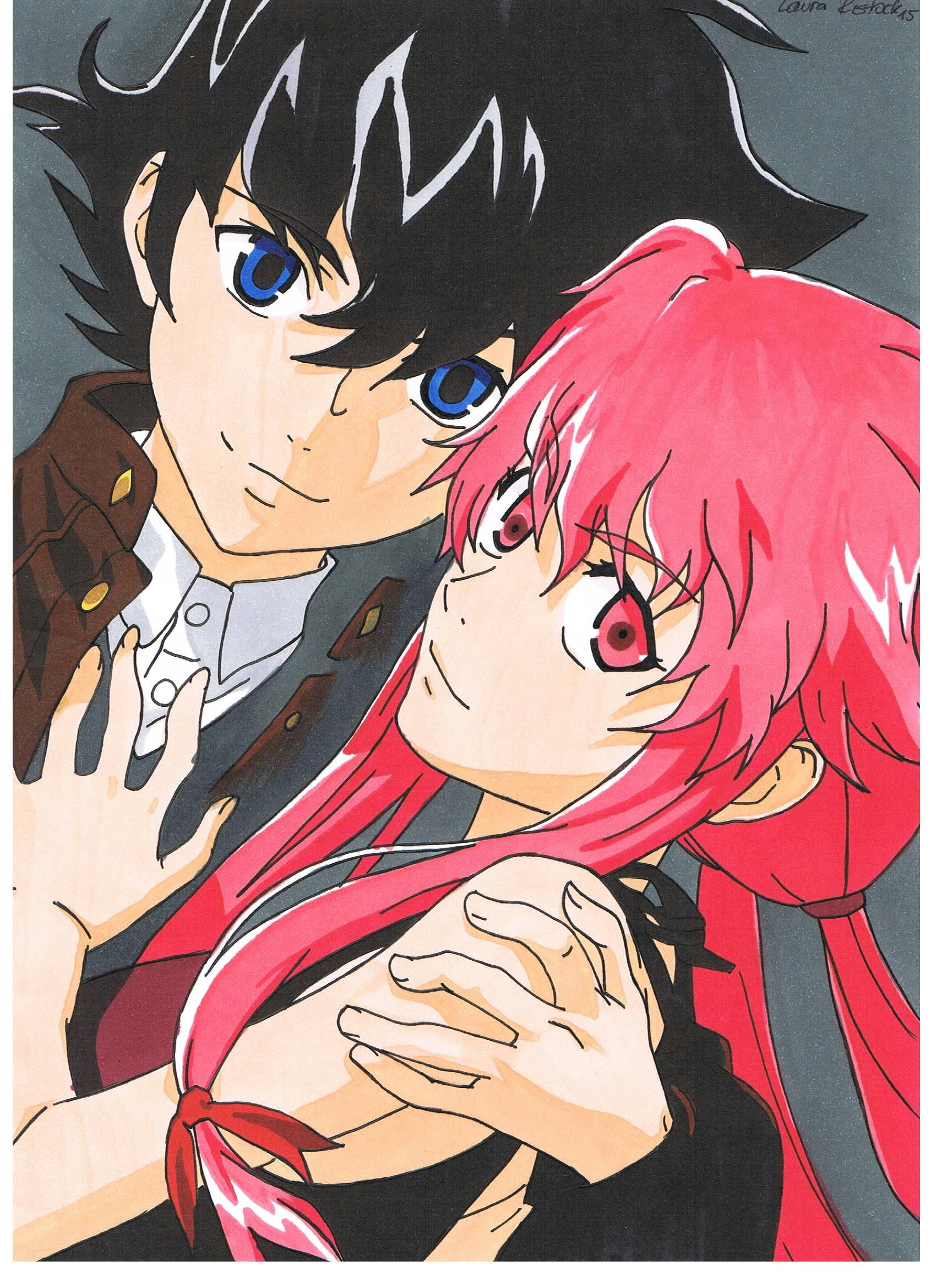 Drawing Anime Yuno Yuki X Yuno Mirainikki Drawings Pinterest Mirai Nikki Future