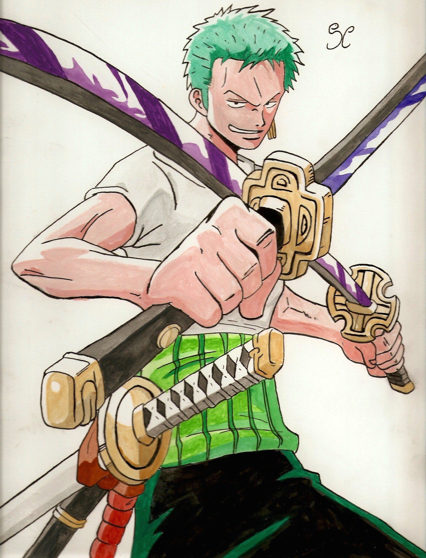 Drawing Anime Zoro How to Draw Roronoa Zoro One Piece One Piece Zoro Roronoa