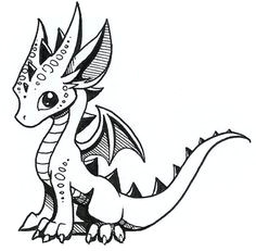 Drawing Baby Dragons Step by Step Cute Little Dragon Drawing Dragon Dragon Art Drawings