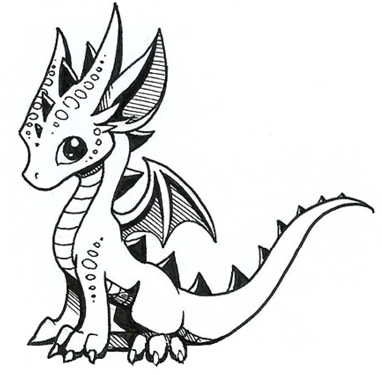 Drawing Baby Dragons Step by Step Cute Little Dragon Drawing Dragon Dragon Art Drawings