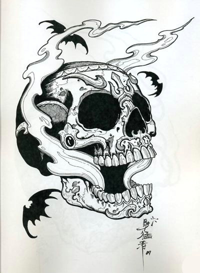 Drawing Badass Skull Horimouja Books Ha Adaa Googlom Japan Tattoo Tattoos Skull