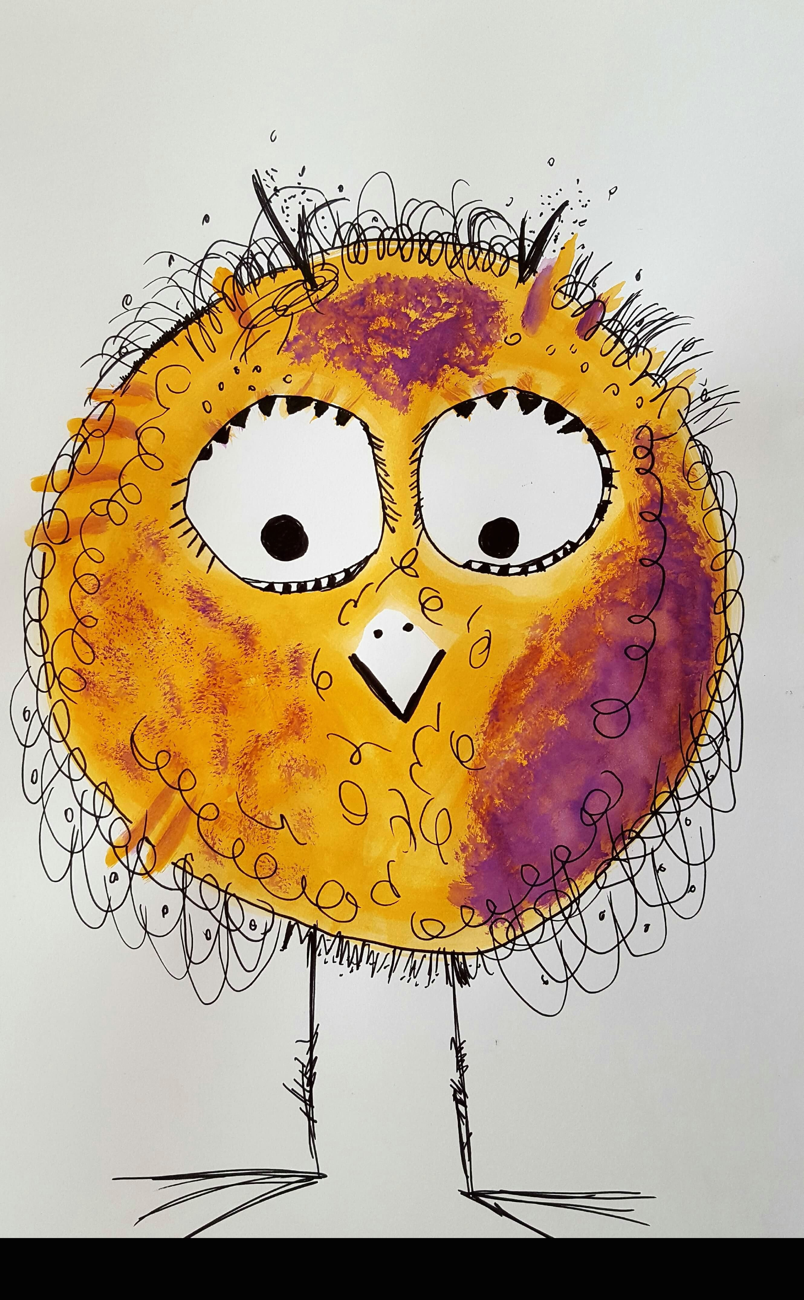 Drawing Bird Eyes Happy Bird Galerie Kunterbunte Happy Birds Nach Owls Painting