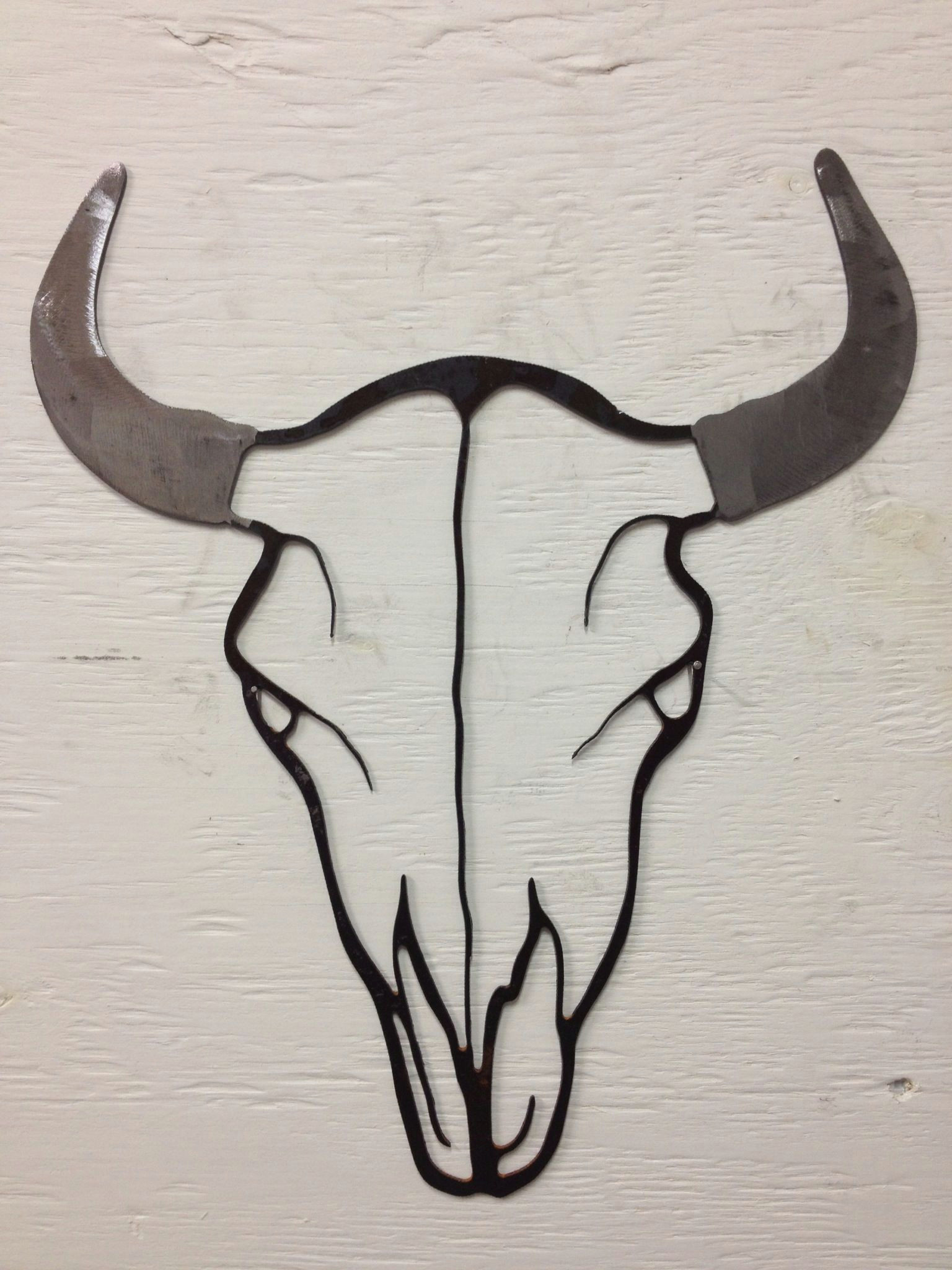 Drawing Bull Skulls Cow Skull Hollow Metal Art Metal Signs Country Western