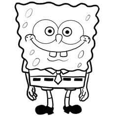 Drawing Cartoon 2 Full Free Spongebob Character Drawings with Coor Characters Cartoons Draw