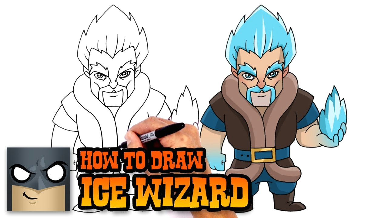 Drawing Cartoon 2 Full Pro How to Draw Ice Wizard Clash Royale Youtube