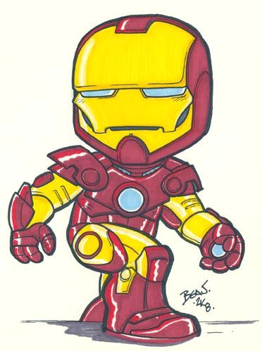 Drawing Cartoon Avengers the Movie Version Of Shellhead Also On Ebay This Week 5 5x7in