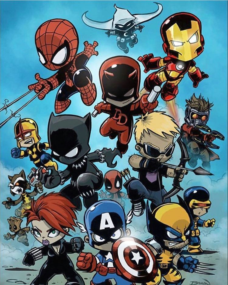 Drawing Cartoon Avengers Vingadores Cartoon Character Drawings Marvel Avengers Comics