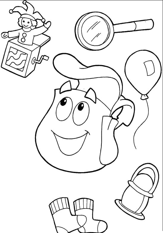 Drawing Cartoon Dora Appliances Dora the Explorer Coloring for Kids Dora the Explorer